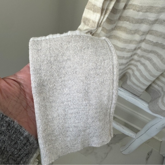 Lou & Grey Heatherstripe Tunic Long Sleeve Lightweight Sweater SZ Large - Picture 4 of 8